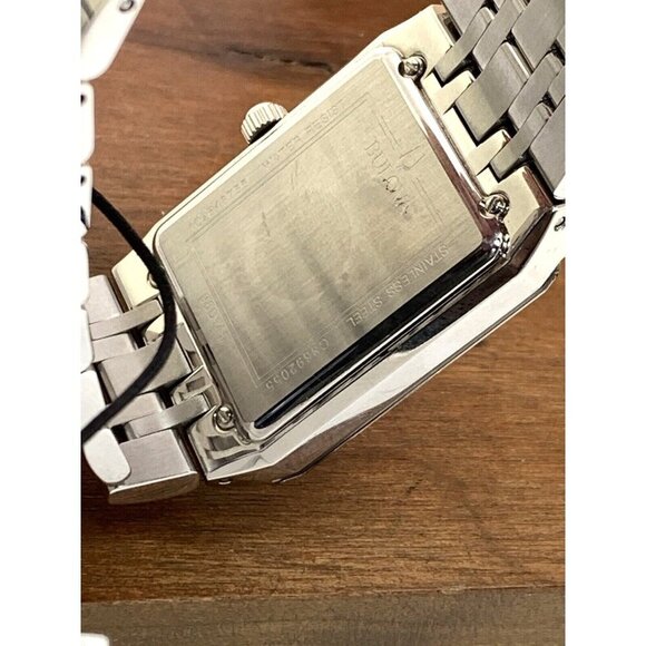 Bulova Men's Watch 96D145 Diamond Black Dial Silver Stainless Steel Quar… - Picture 6 of 15